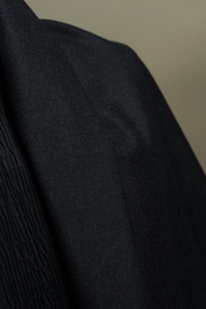 Vintage Suit Fabrics-Vintage V23536 Charcoal Wool Jacketing -2.55m