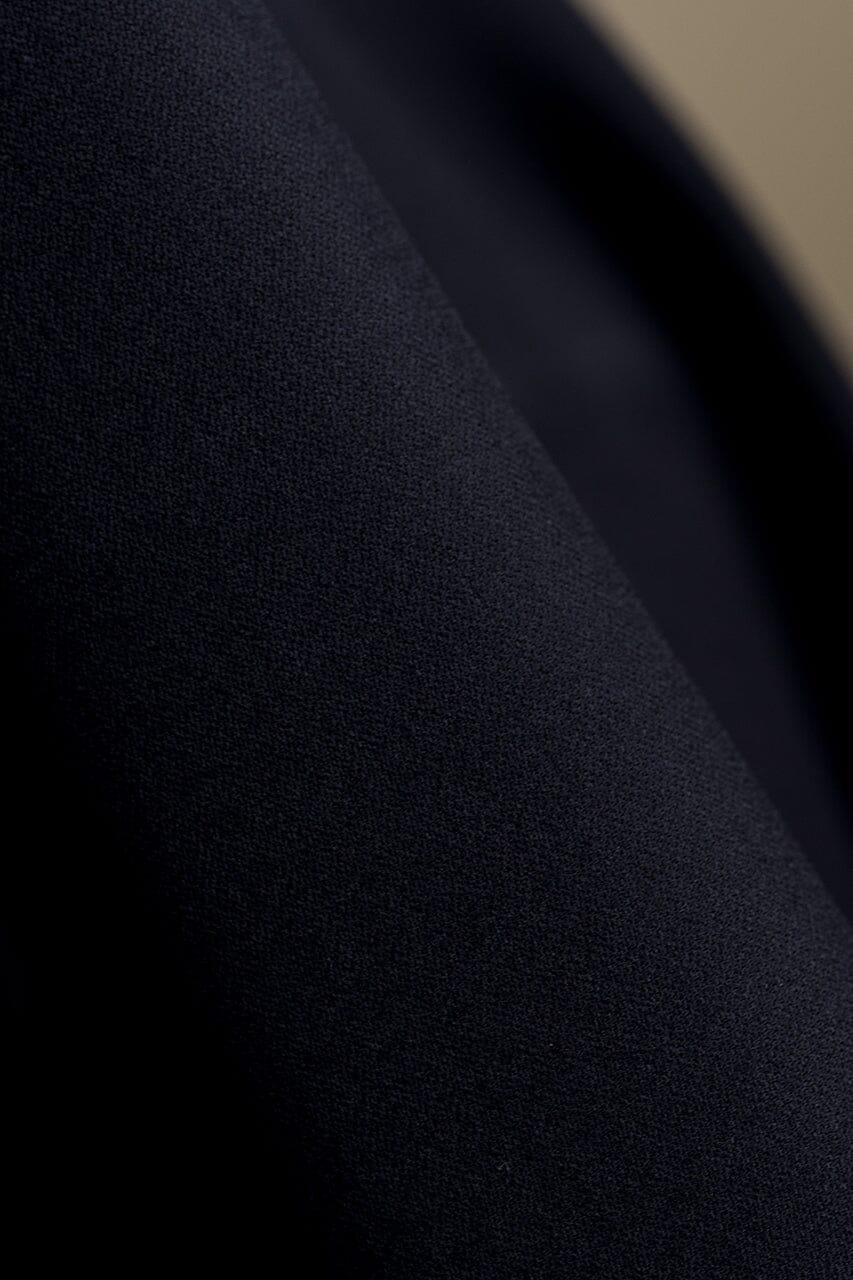 Vintage Suit Fabrics-Vintage V25002 Black Wool Cashmere Trosuering -1.5m