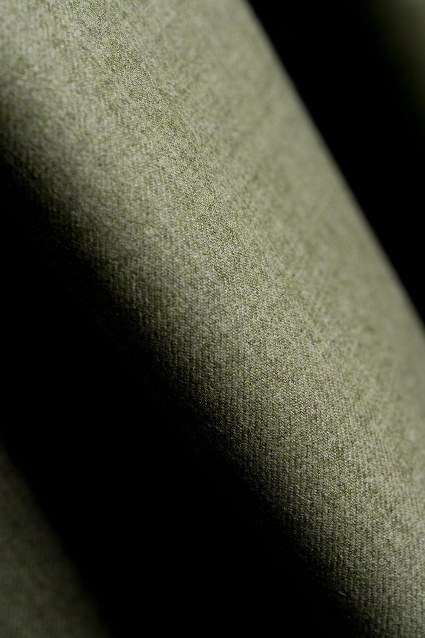 Vintage Suit Fabrics-Vintage V25003 Green Plain Wool Jacketing -2.6m