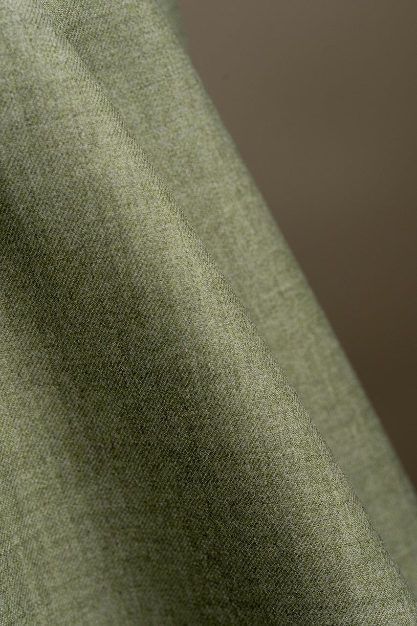 Vintage Suit Fabrics-Vintage V25003 Green Plain Wool Jacketing -2.6m