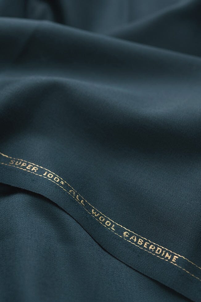 Vintage Suit Fabrics-Vintage V259 Dark Green Gaberdine (Price per 0.25m)