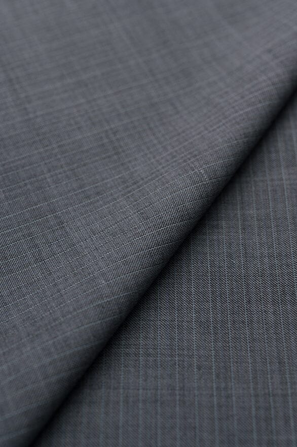 V20189 Wain Shiell Gray Stripe Wool Suiting - 2.7m Vintage Suit Fabrics Wain Shiell