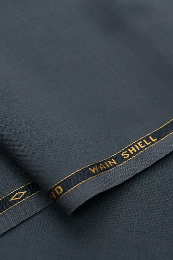 Vintage Suit Fabrics-Wain Shiell V20190 Wain Shiell Slate Green Wool Suiting - 2.5m