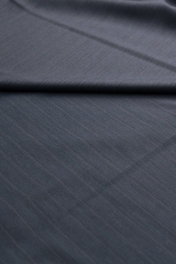 Vintage Suit Fabrics-Wain Shiell V20406 Wain Shiell Charcoal Stripe 120s Wool - 2.9m