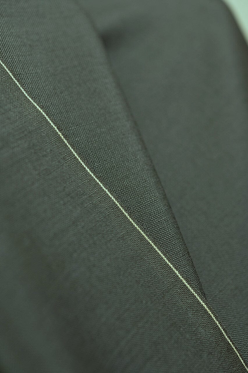 Vintage Suit Fabrics-Wain Shiell V23405 Wain Shiell Green Mohair Suiting-2.9m